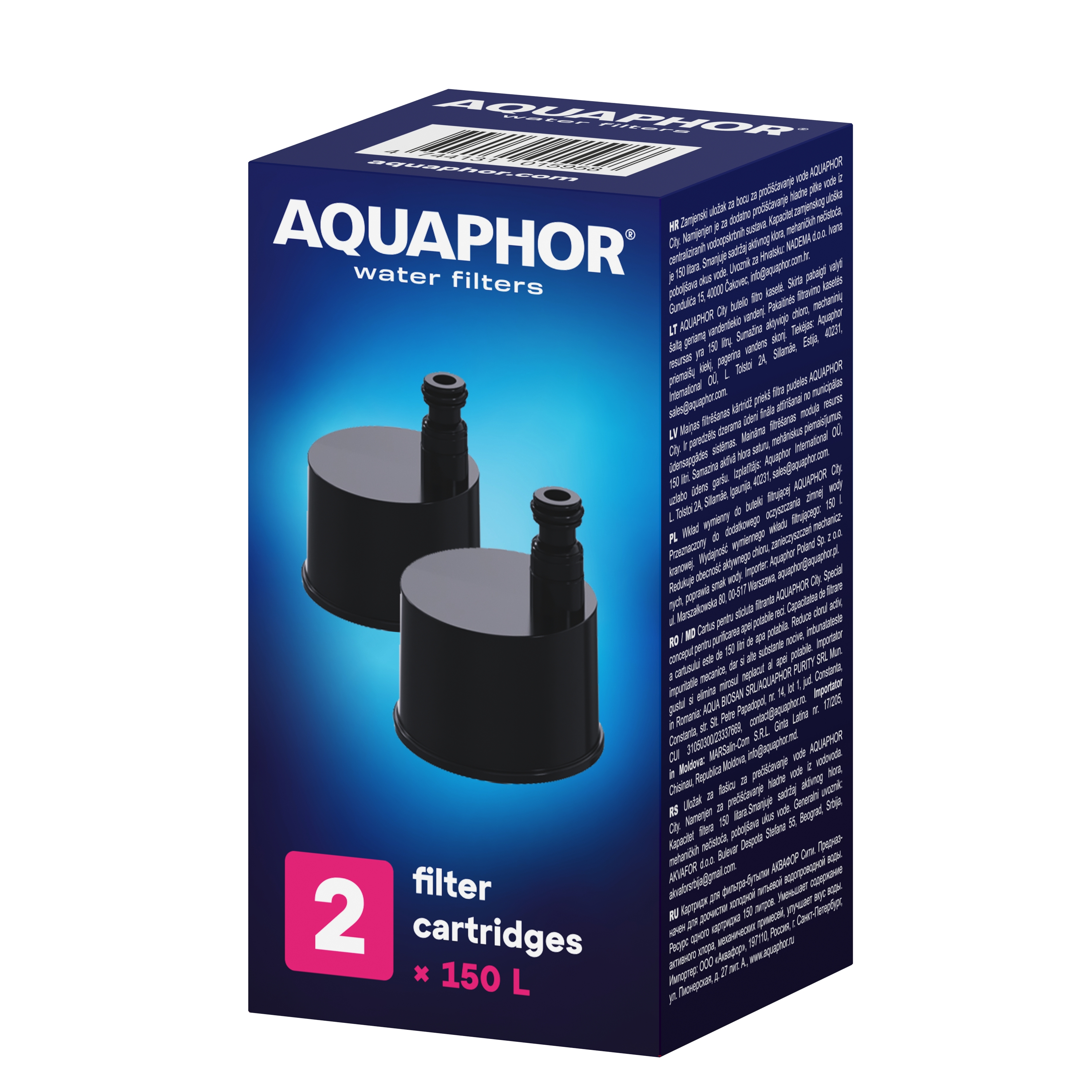 Zestaw wkładów do butelki filtrującej Aquaphor City 2 szt.