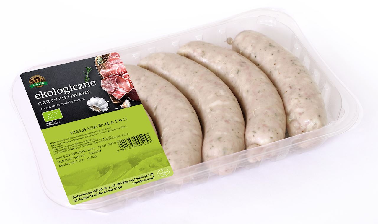 Kiełbasa biała parzona BIO 5 szt.