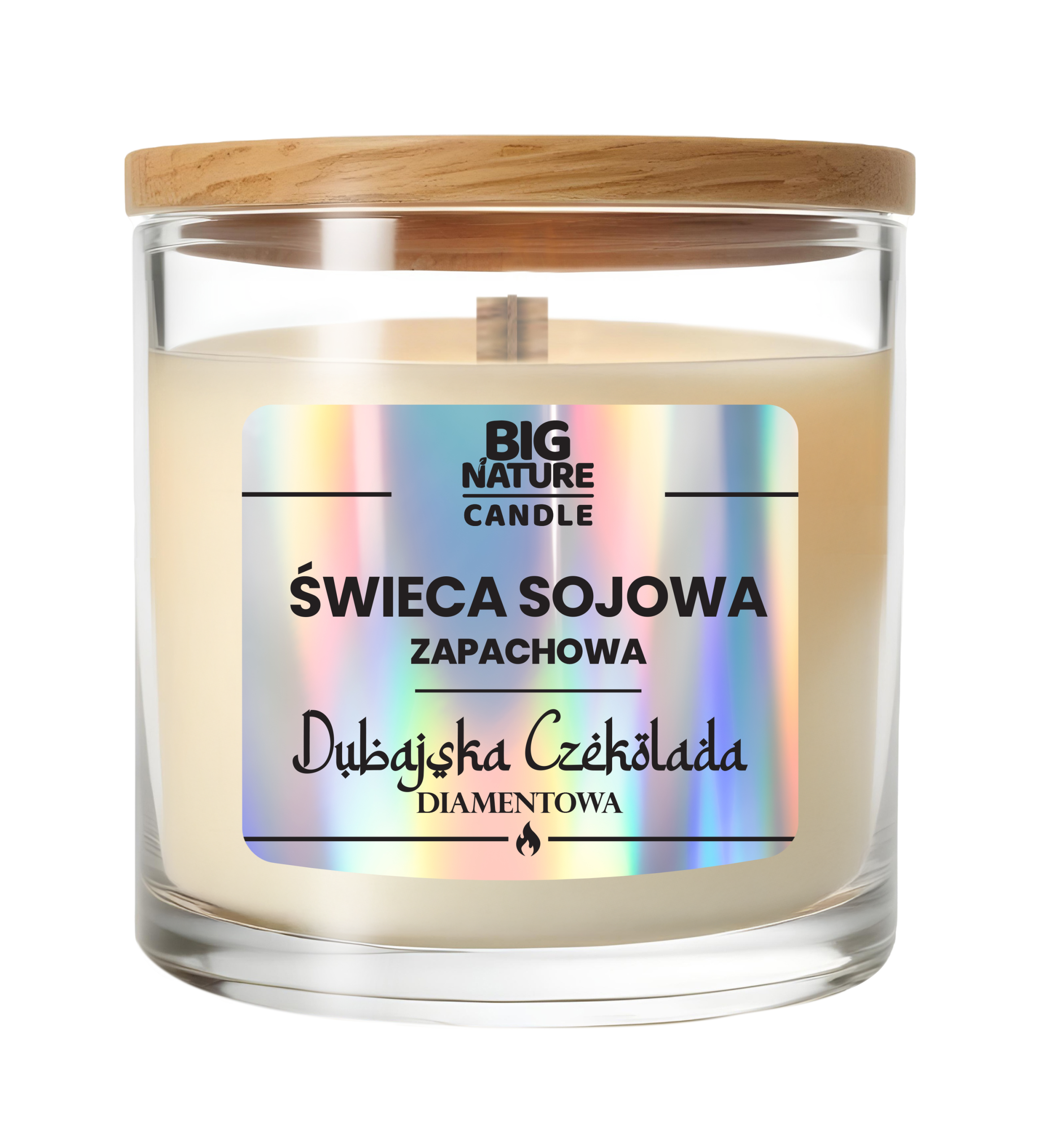 Świeca sojowa o zapachu Czekolada Dubajska diamentowa