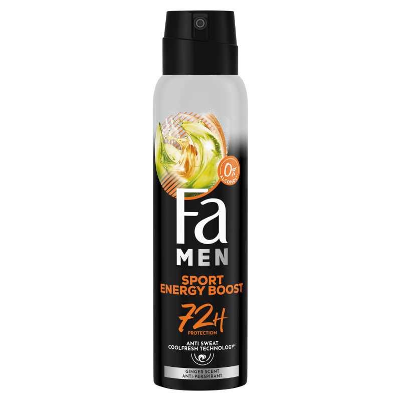 Sport Energy Boost 72h antyperspirant w sprayu o pobudzającym zapachu imbiru i cytryny