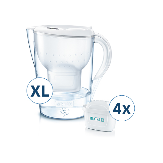 Dzbanek filtrujący Brita Marella XL biała +4 wkłady Maxtra Pure
