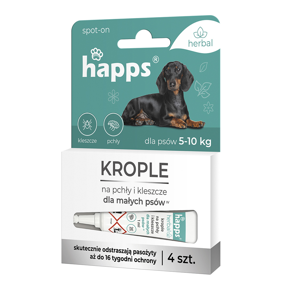 Krople na pchły i kleszcze dla małych psów 5-10 kg