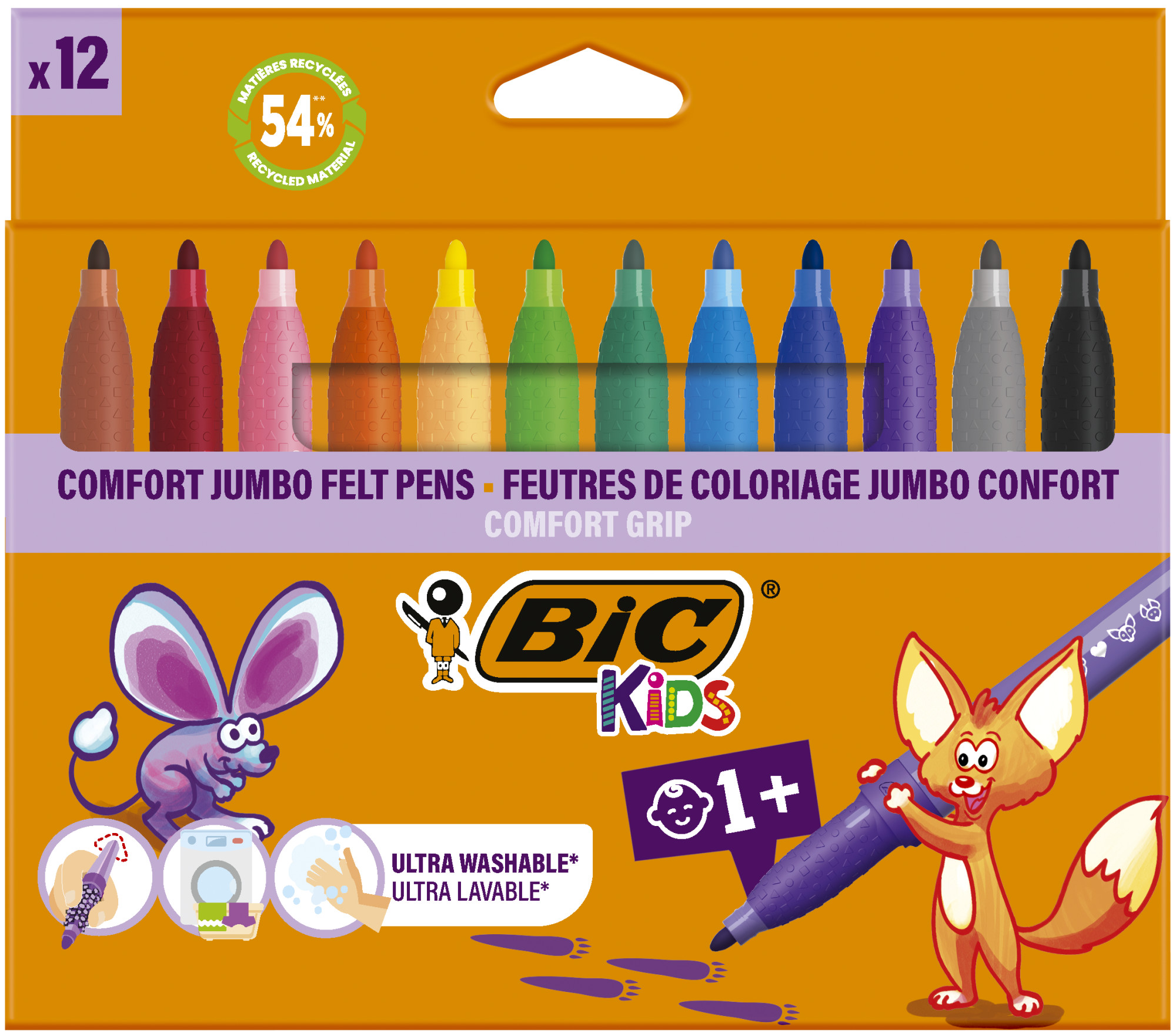Flamastry comfort jumbo 12 kolorów