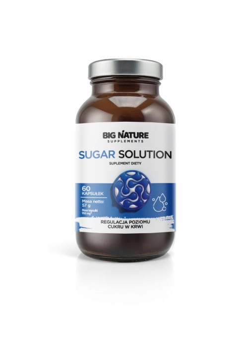 SUGAR SOLUTION - suplement diety regulujący poziomu cukru we krwi (60 kaps.)