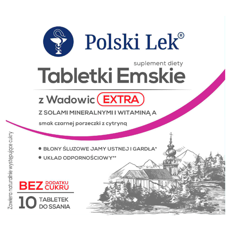 Tabletki Emskie z Wadowic o sm. porzeczkowym - suplement diety (10 tabl.)