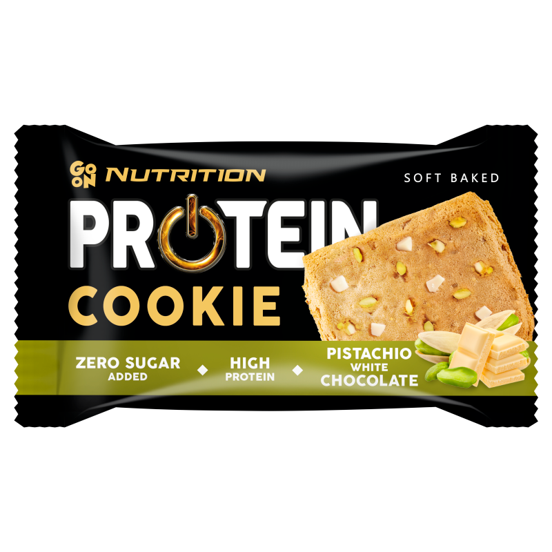 Go On Ciastko proteinowe o smaku pistacjowym z białą czekoladą bez dodanego cukru