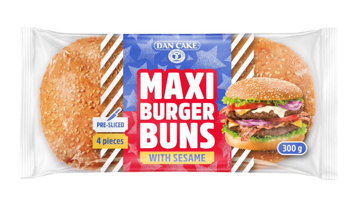 Bułki do burgerów z sezamem MAXI 4 szt