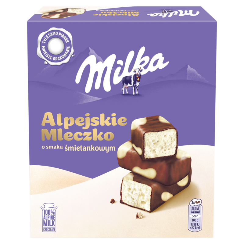 Alpejskie Mleczko Happy Cows Pianka o smaku śmietankowym