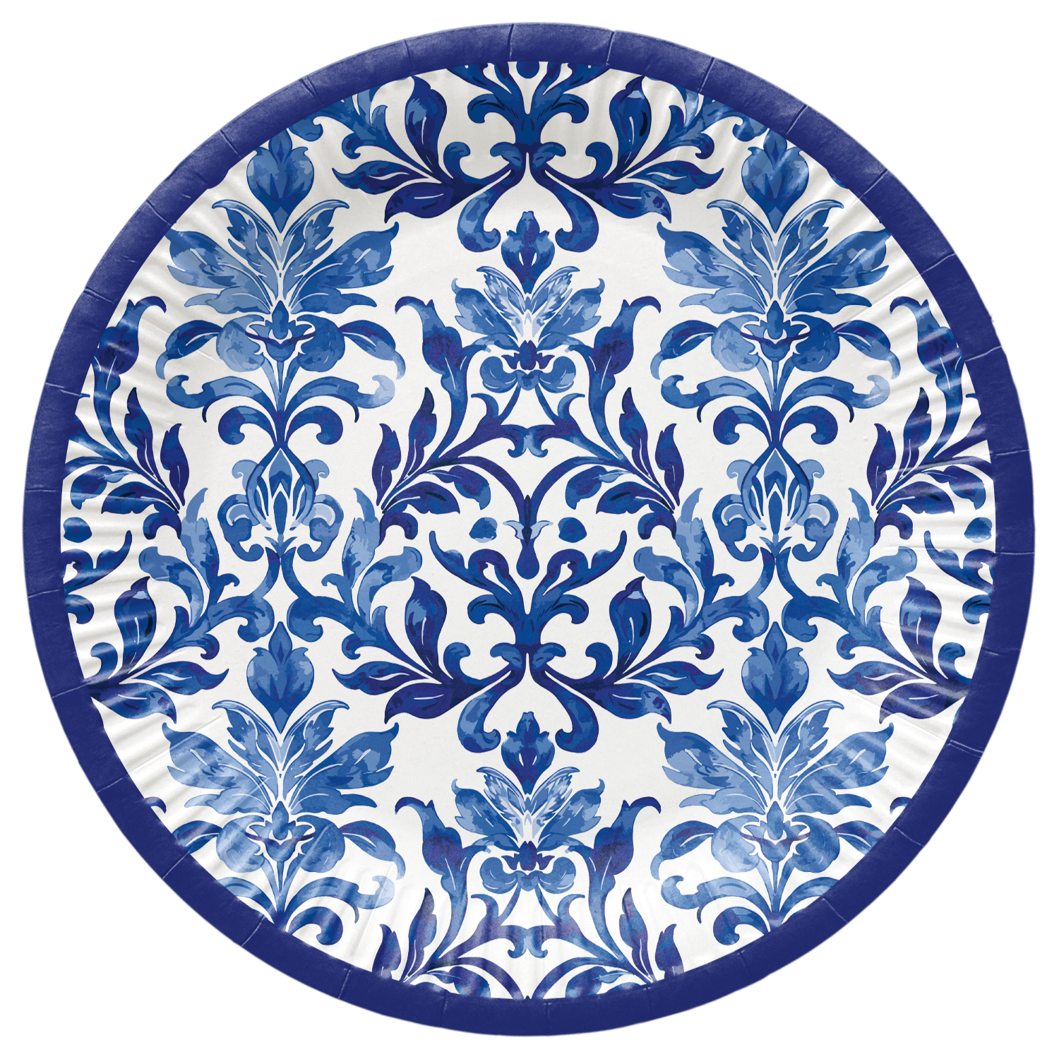 Talerze papierowe okrągłe 18 cm 8 szt. Indigo Weave