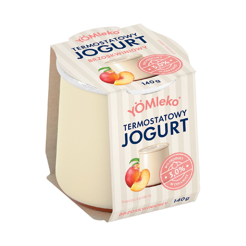 Jogurt termostatowy o smaku brzoskwinii (3% tł.) BIO