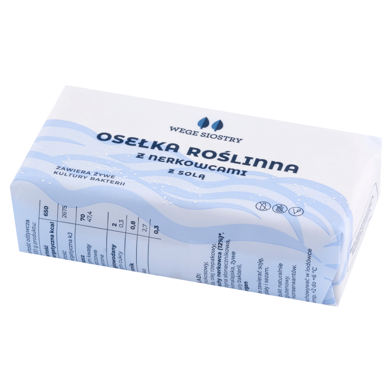 Osełka roślinna z nerkowcami i solą
