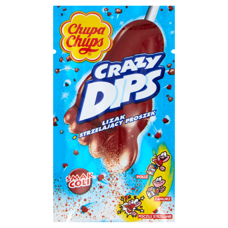 Strzelający Lizak Crazy Dips o smaku coli