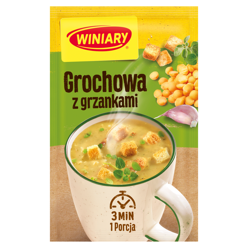 Zupa grochowa z grzankami (instant)