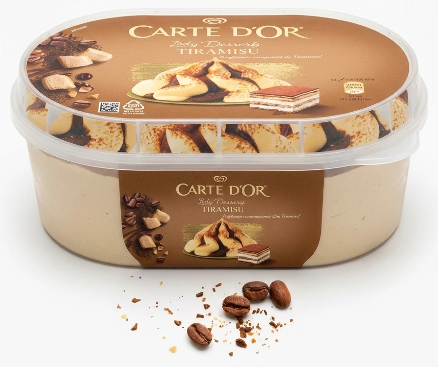 Lody Carte d'Or tiramisu, wanilia