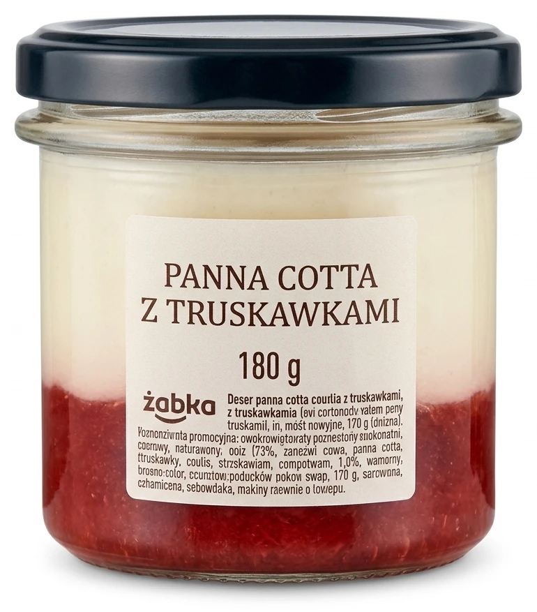 Deser panna cotta z truskawkami