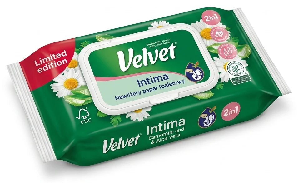 Papier toaletowy nawilżany Velvet