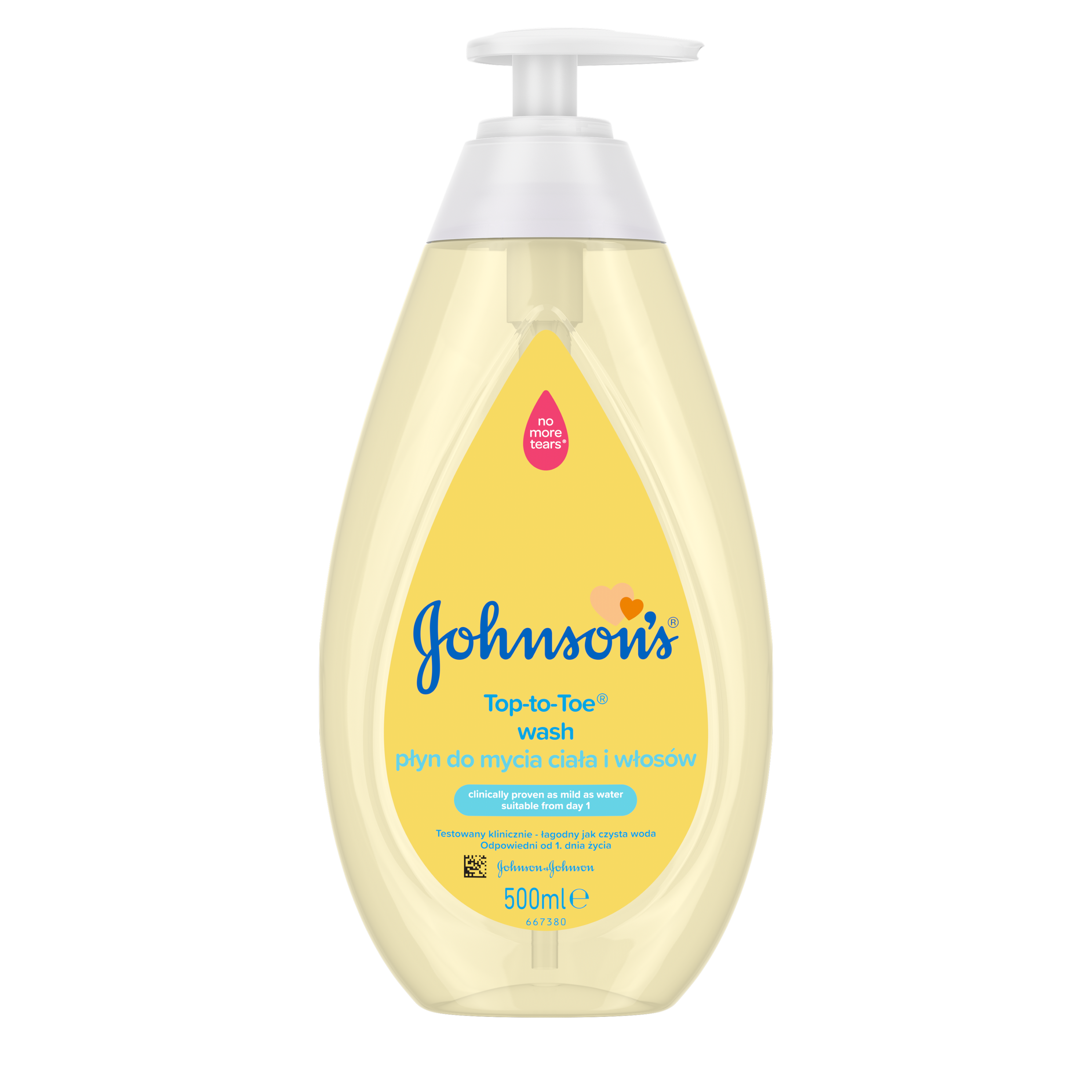 Johnson'S Top-To-Toe Płyn Do Mycia Ciała I Włosów 500 Ml