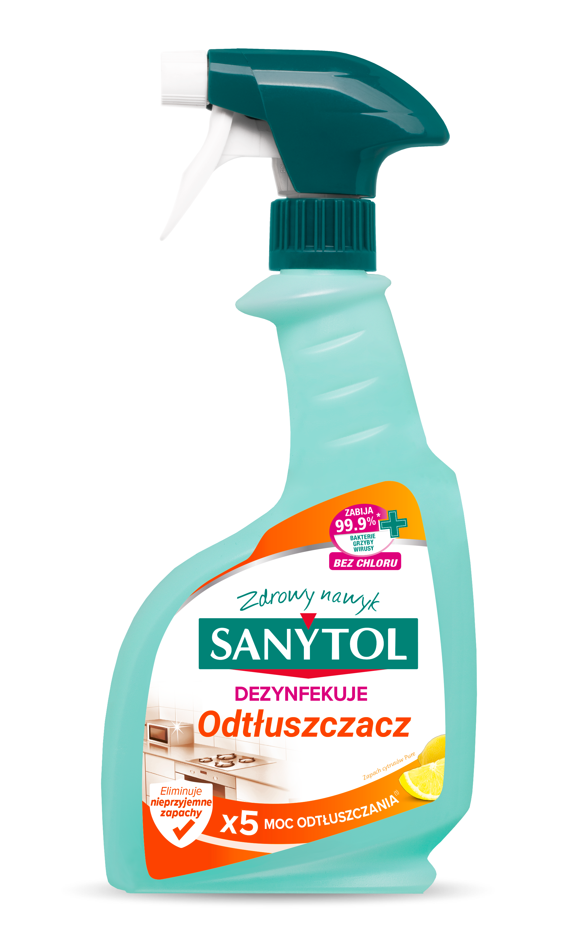 Sanytol Spray Do Kuchni O Zapachu Cytrusów, Czyści, Odtłuszcza I Dezynfekuje 500Ml