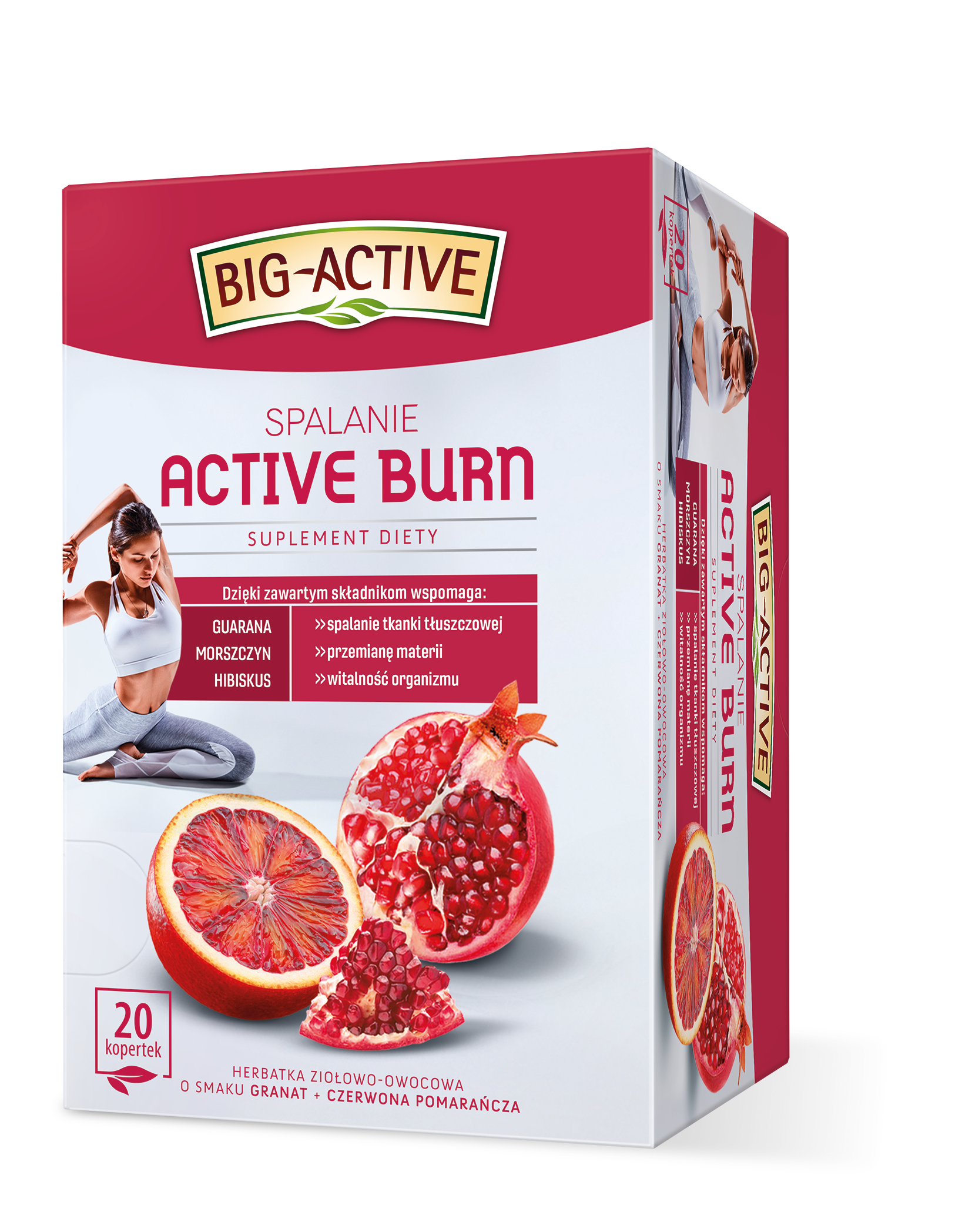 Big-Active - Active Burn (Suplement Diety), (20Torebek X 2G) 40G