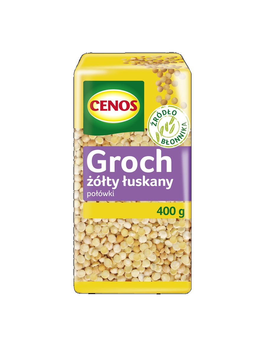 Groch Żółty Łuskany Połówki 400 G Cenos