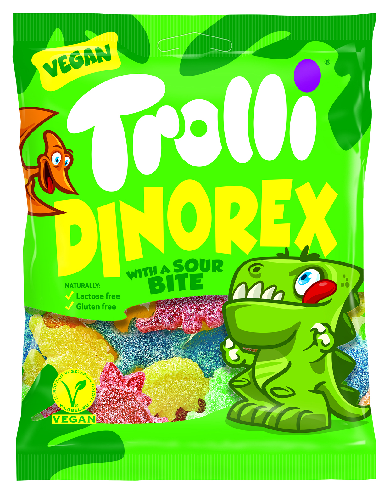 Trolli Dino Rex - Żelki Wegańskie 100G