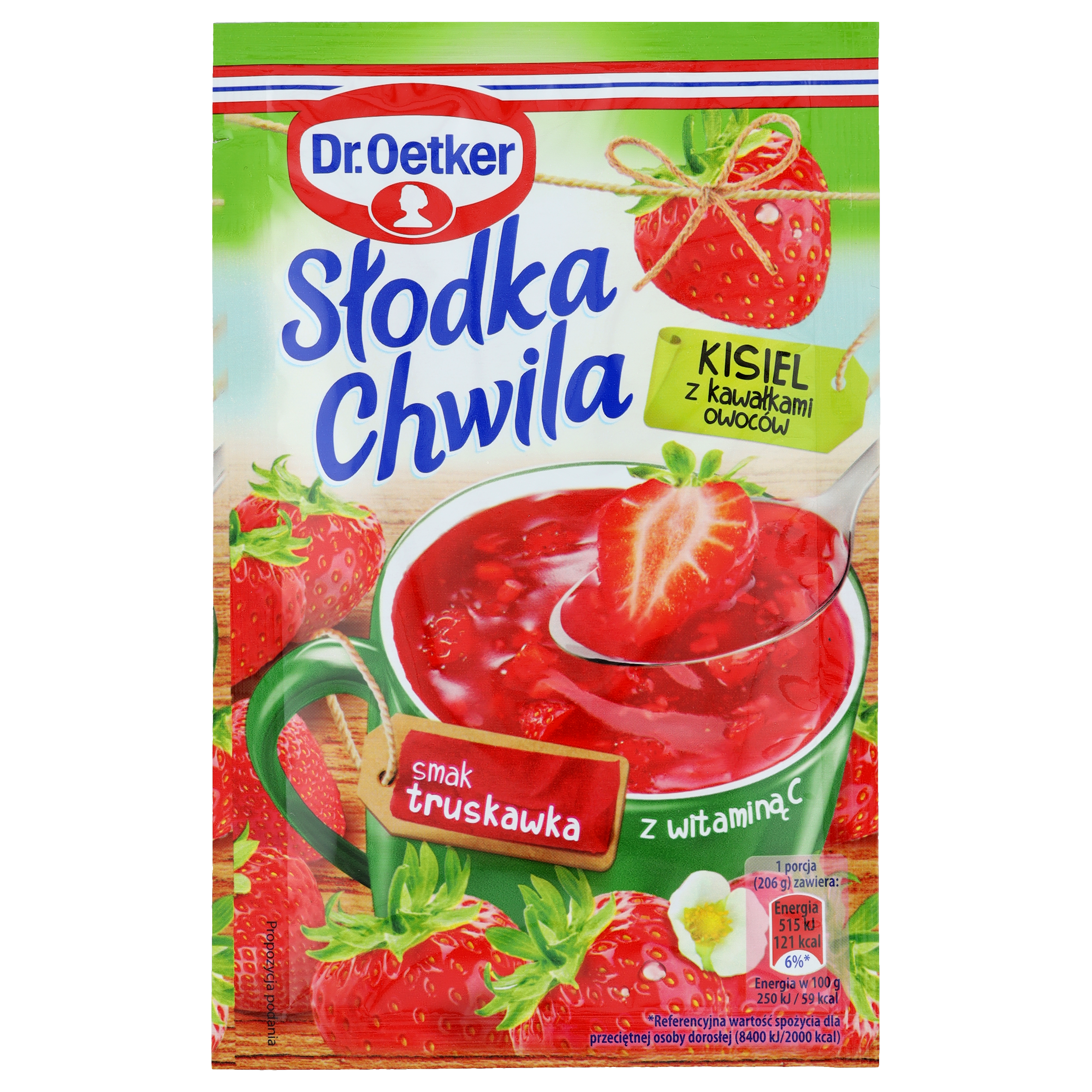 Dr. Oetker Słodka Chwila Kisiel Truskawkowy Z Owocami 31,5 G