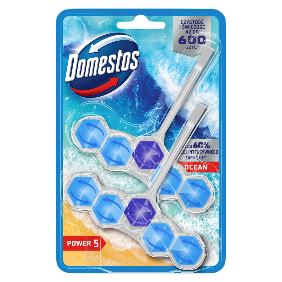 Domestos Kostka Toaletowa Power 5 Ocean 2X50G
