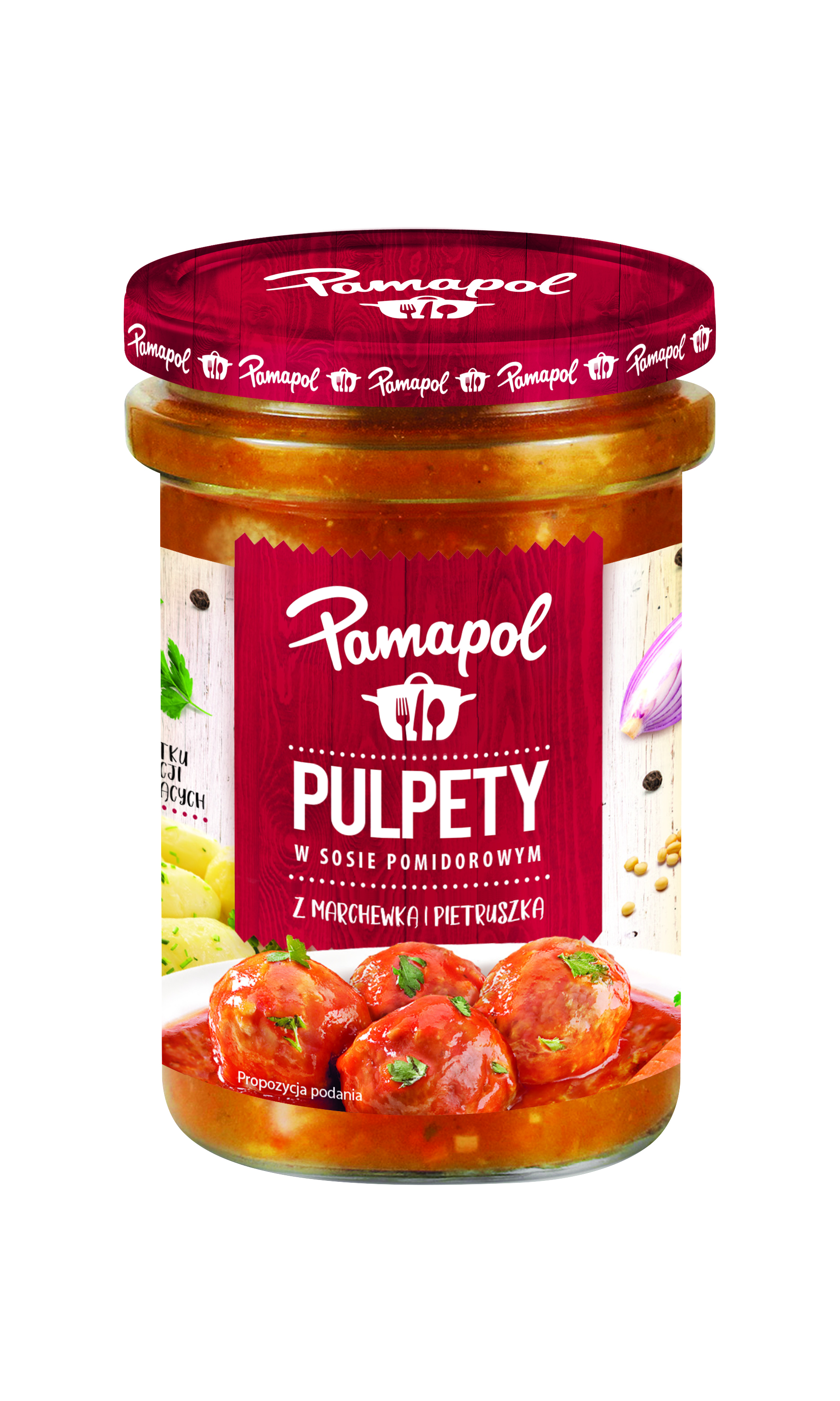 Pamapol - Pulpety W Sosie Pomidorowym Z Marchewką I Pietruszką 500G