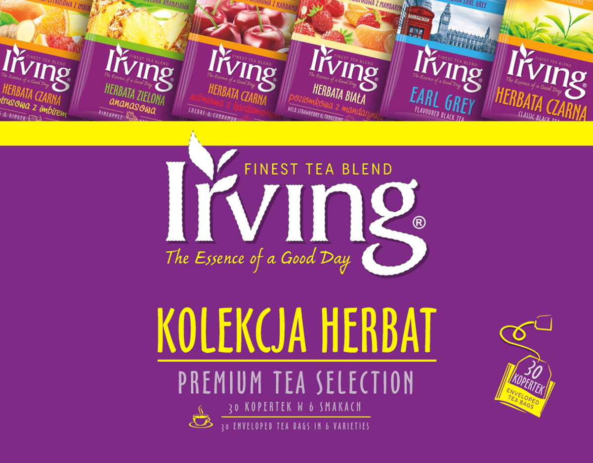 Irving Premium Tea Selection Kolekcja 6 Herbat 30 Torebek 47,5 G (25X1,5 G + 5X2 G)