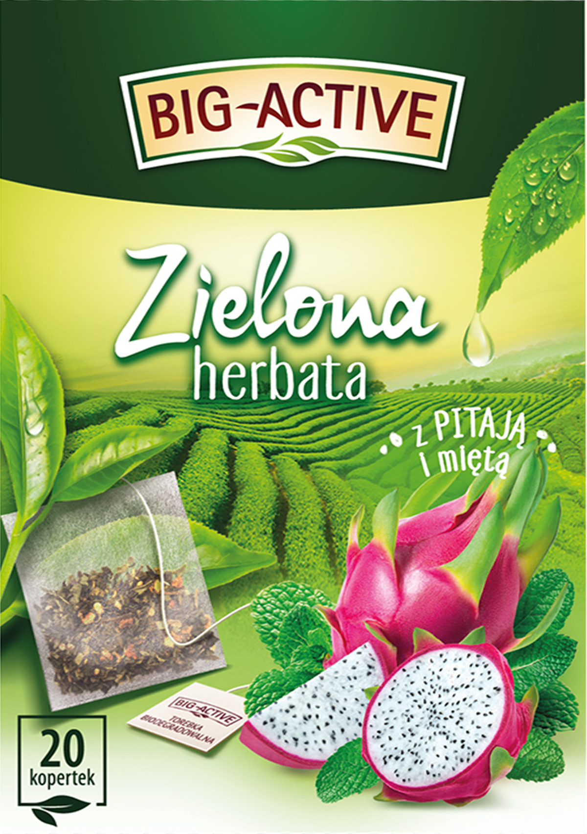 Big-Active Herbata Zielona Z Pitają I Miętą 20X1,5G