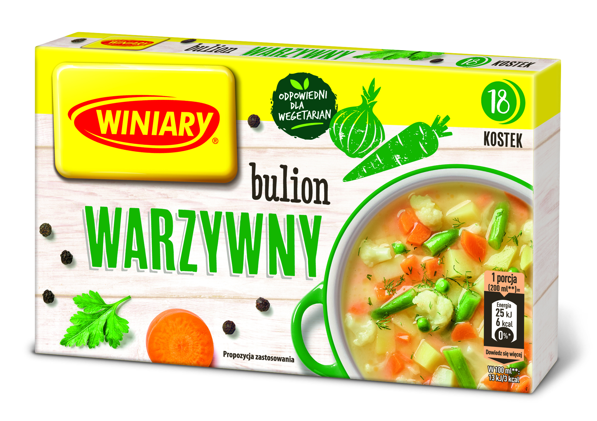 Winiary Bulion Warzywny 18 Kostek 180 G