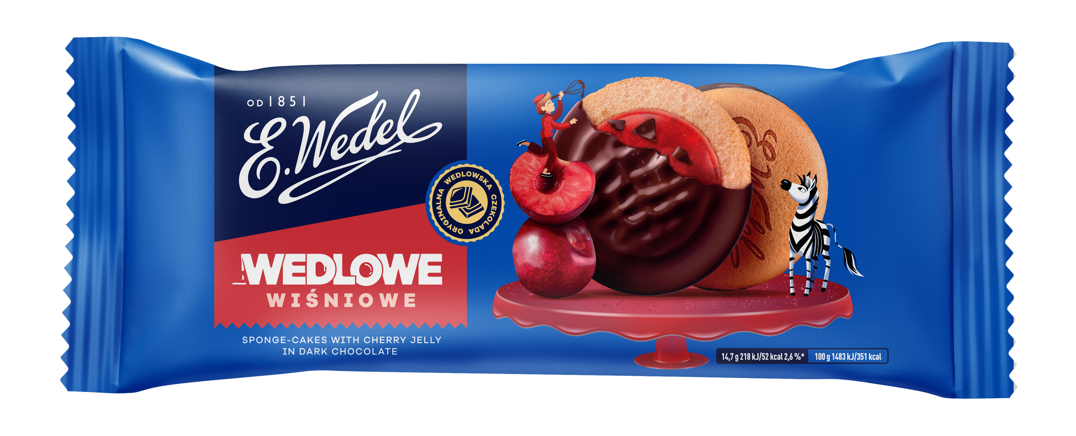 E. Wedel Biszkopty Wedlove Z Galaretką Wiśniowe 147G
