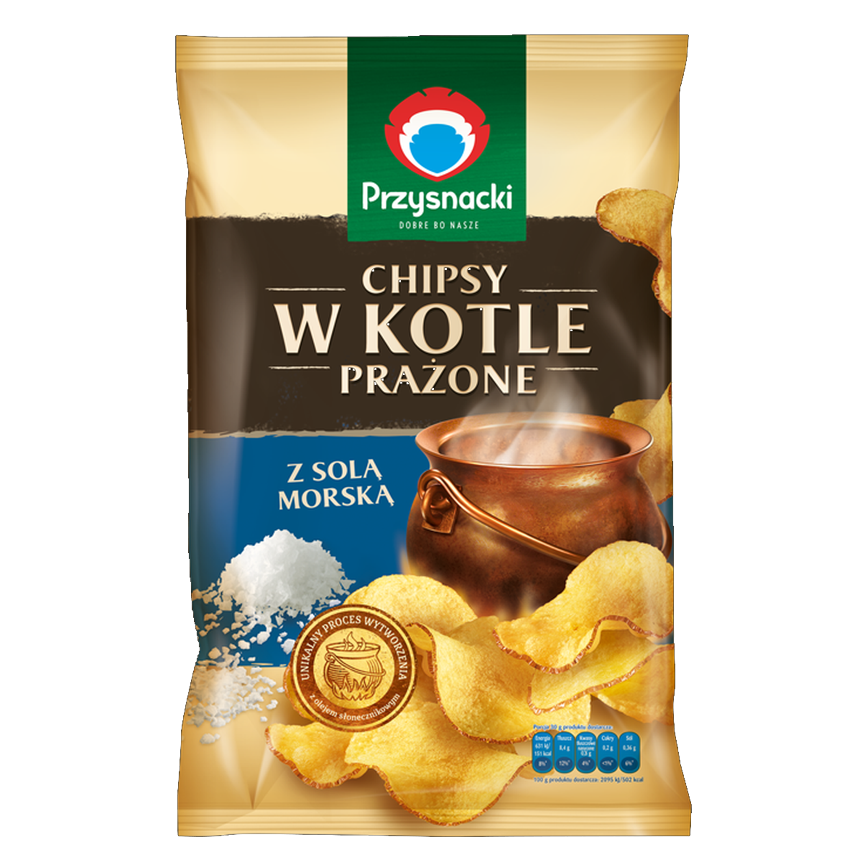 Przysnacki Chipsy W Kotle Prażone Z Solą Morską 125 G