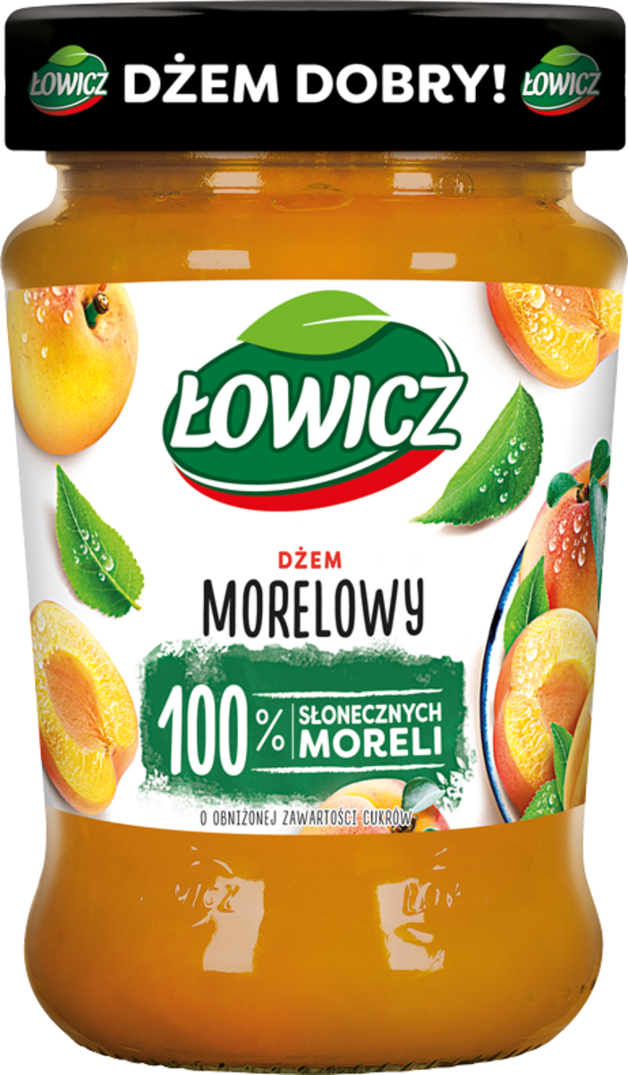 Łowicz Dżem Morelowy O Obniżonej Zawartości Cukrów 280 G