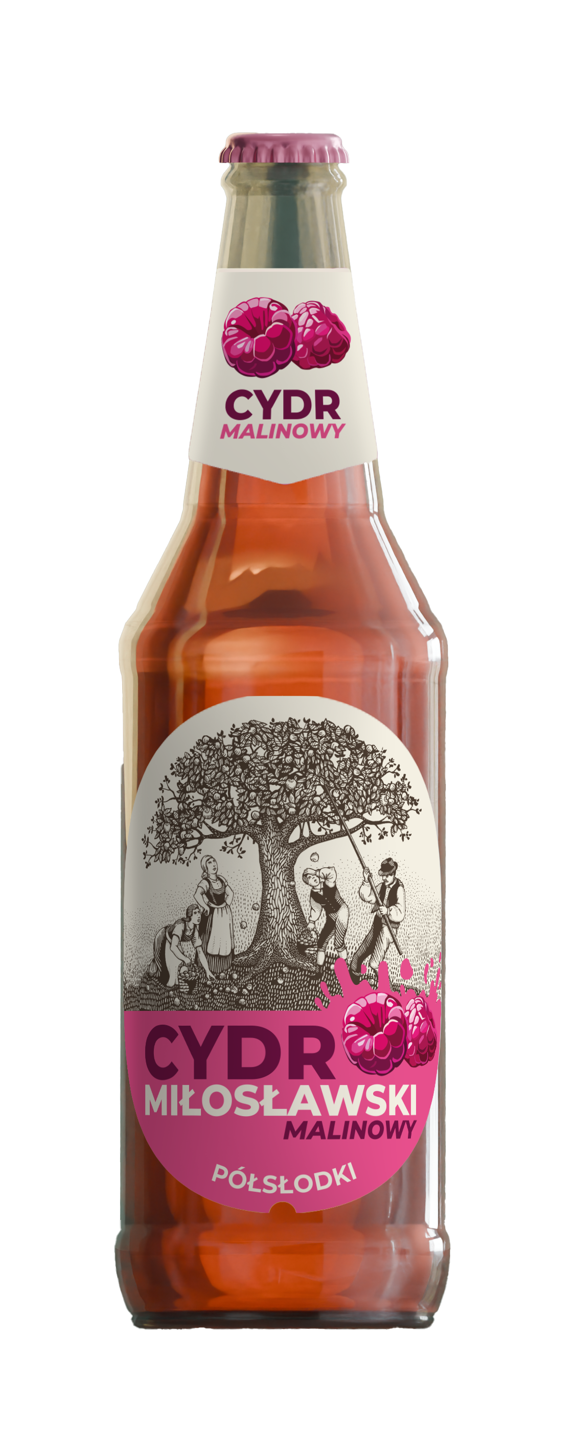 Cydr Miłosławski Malinowy 500 Ml Butelka Zwrotna