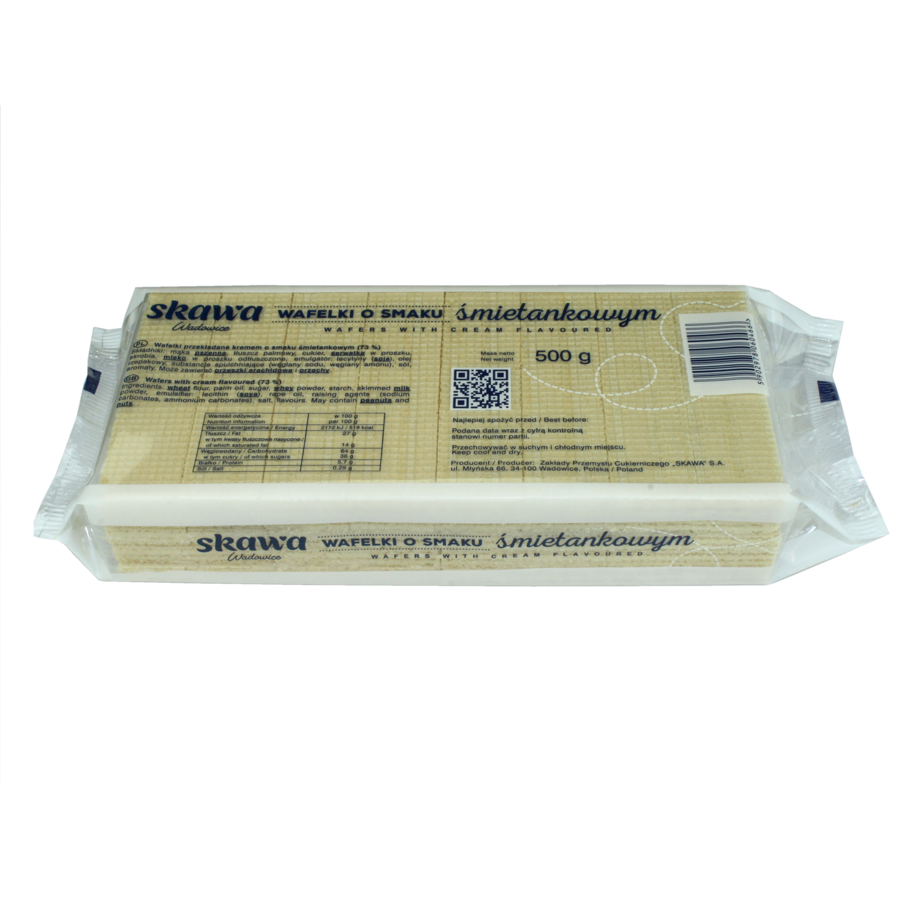 Skawa Wafelki Śmietankowe 500G