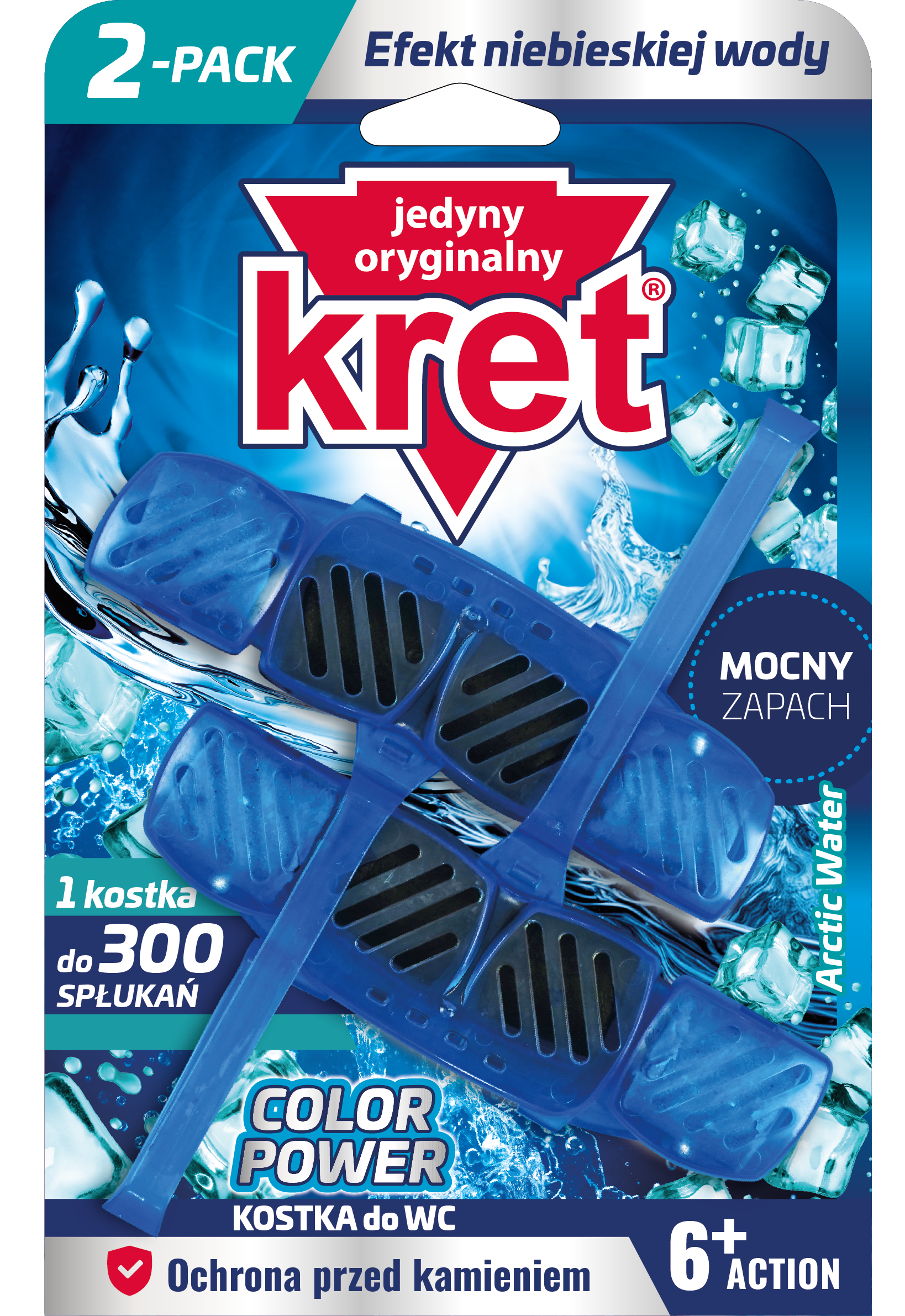 Kret Kostka Wc Color Power Arctic Water 2X40G