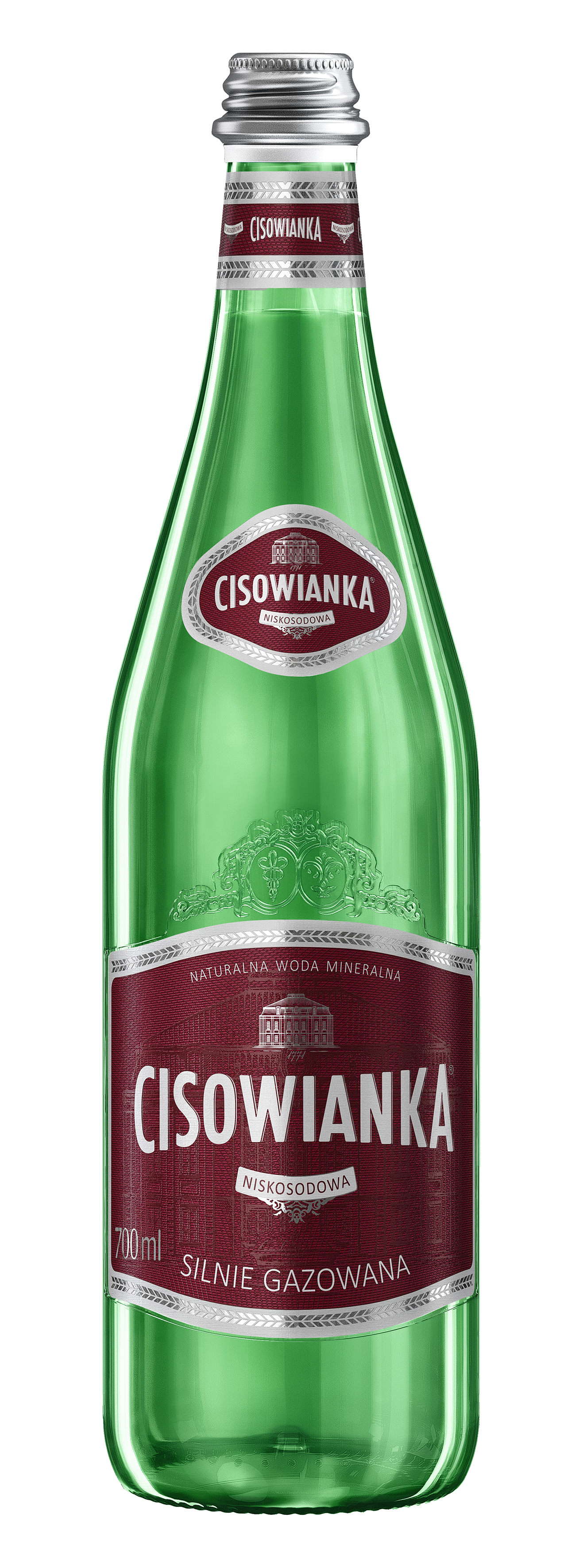 Naturalna Woda Mineralna Cisowianka Silnie Gazowana, Szkło 700Ml