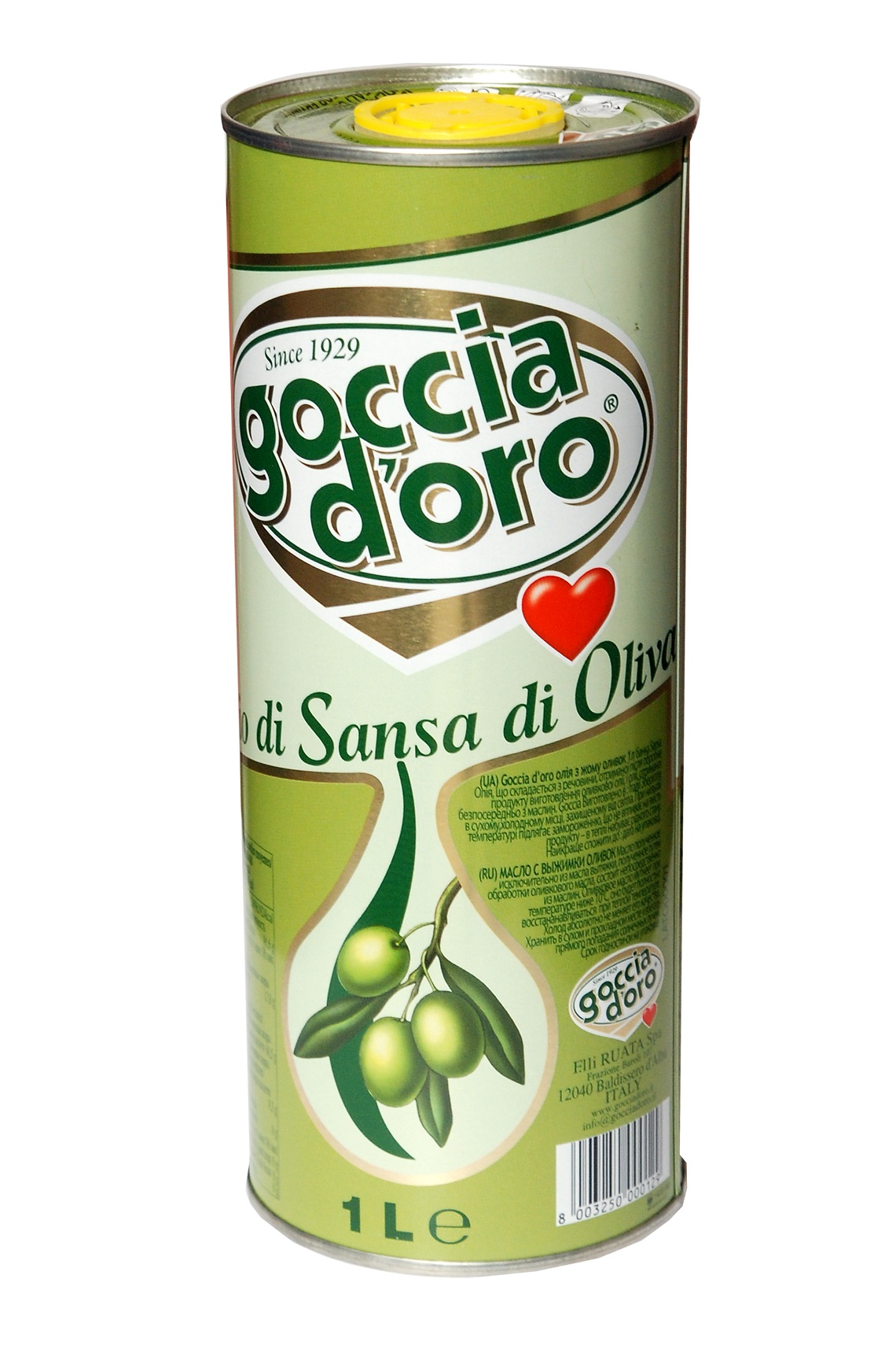 Oliwa Z Wytłoków Z Oliwek Sansa 1 L Goccia D'Oro