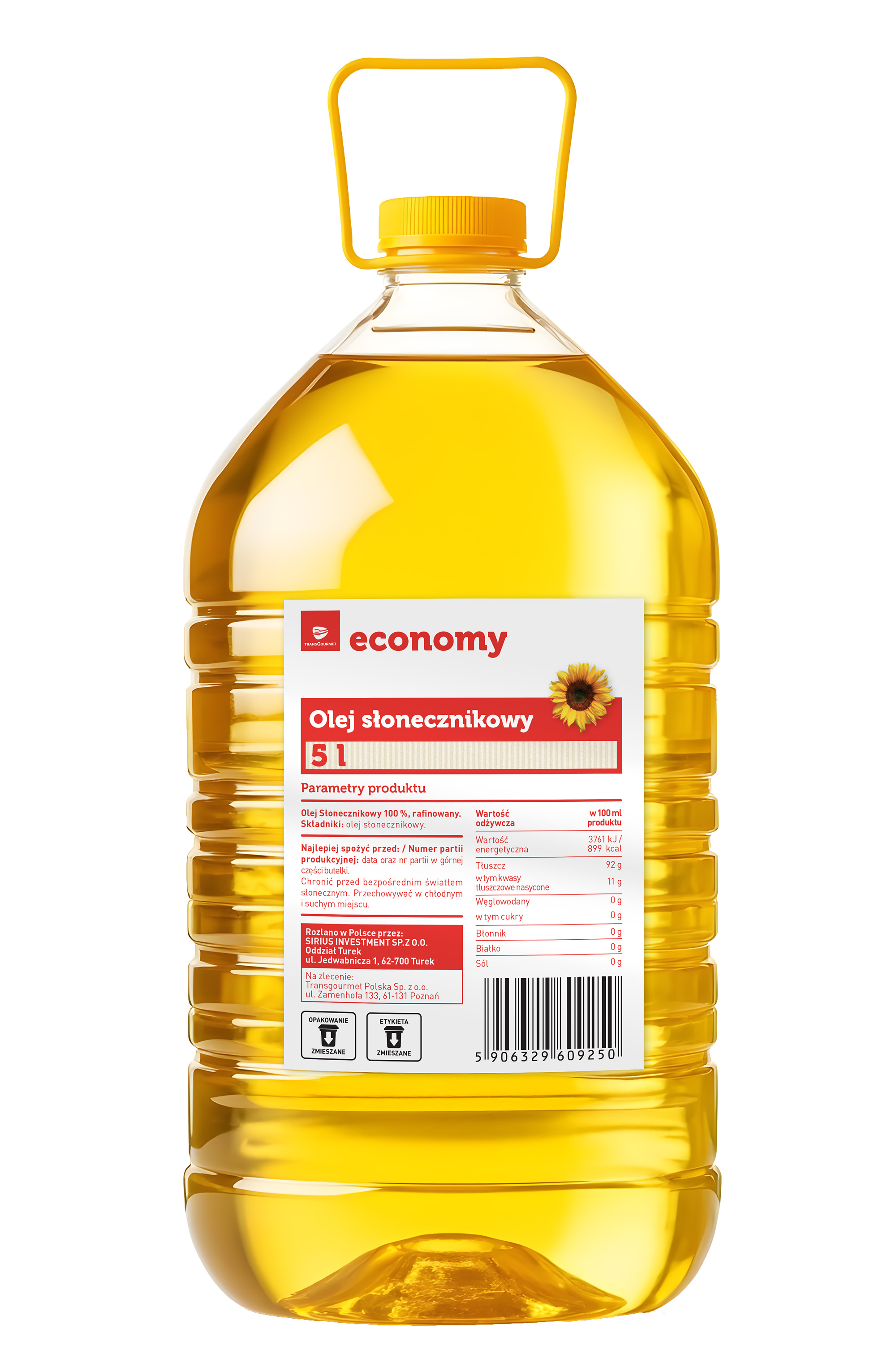 Tge Olej Słonecznikowy 5L