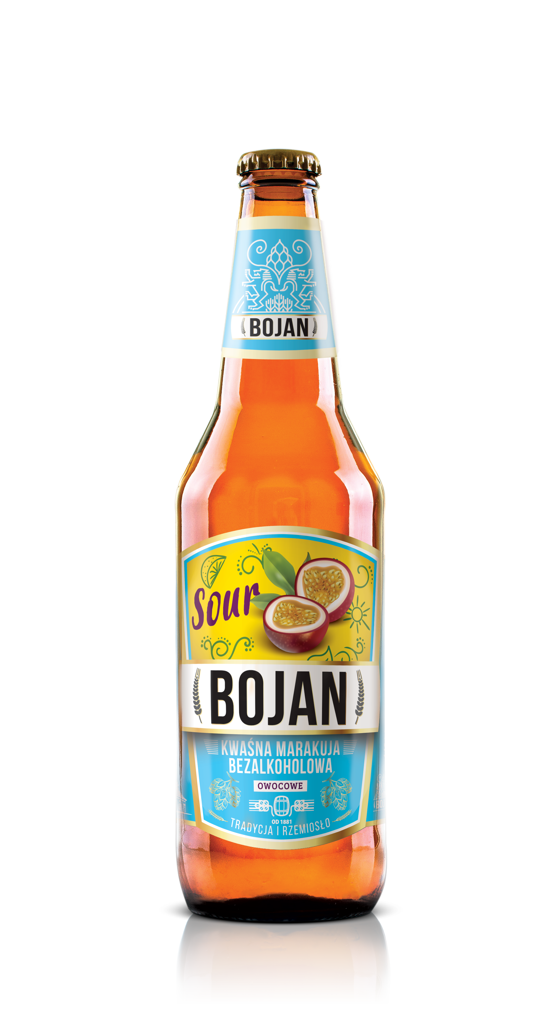 Piwo Bojan Kwaśna Marakuja Bezalkoholowa 0,5L Butelka