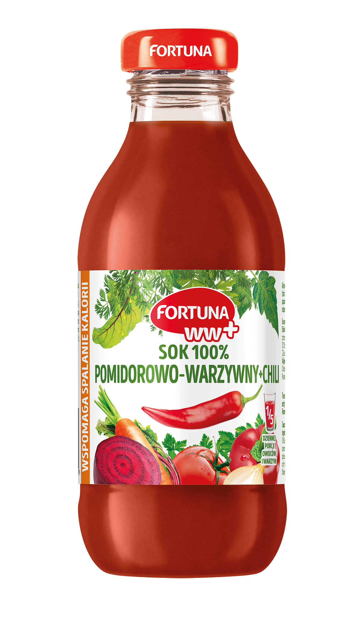 Fortuna Ww+ Pomidorowo-Warzywny Plus Chili Sok 100% 300 Ml