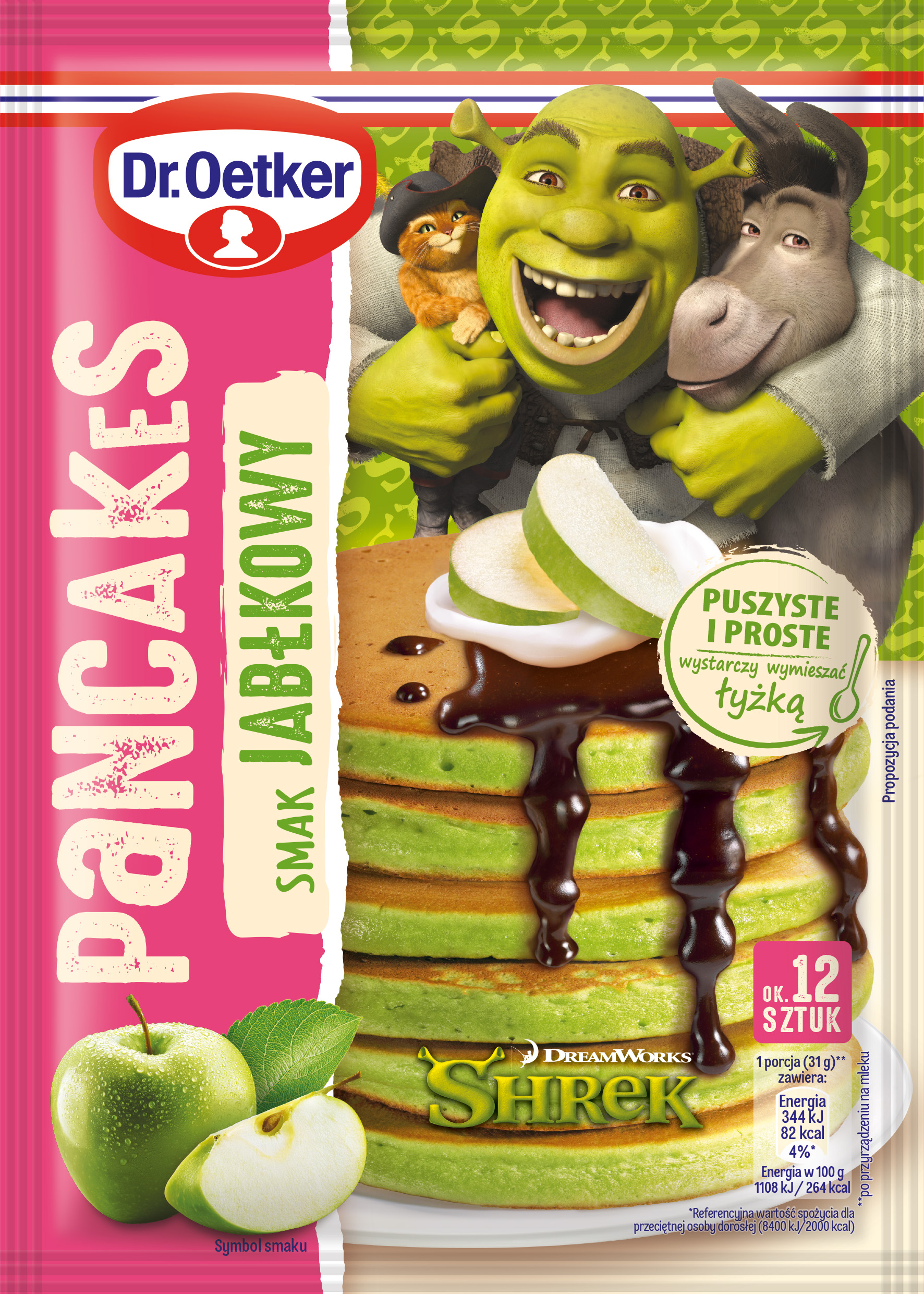 Dr. Oetker Shrek Pancakes Jabłko 165 G