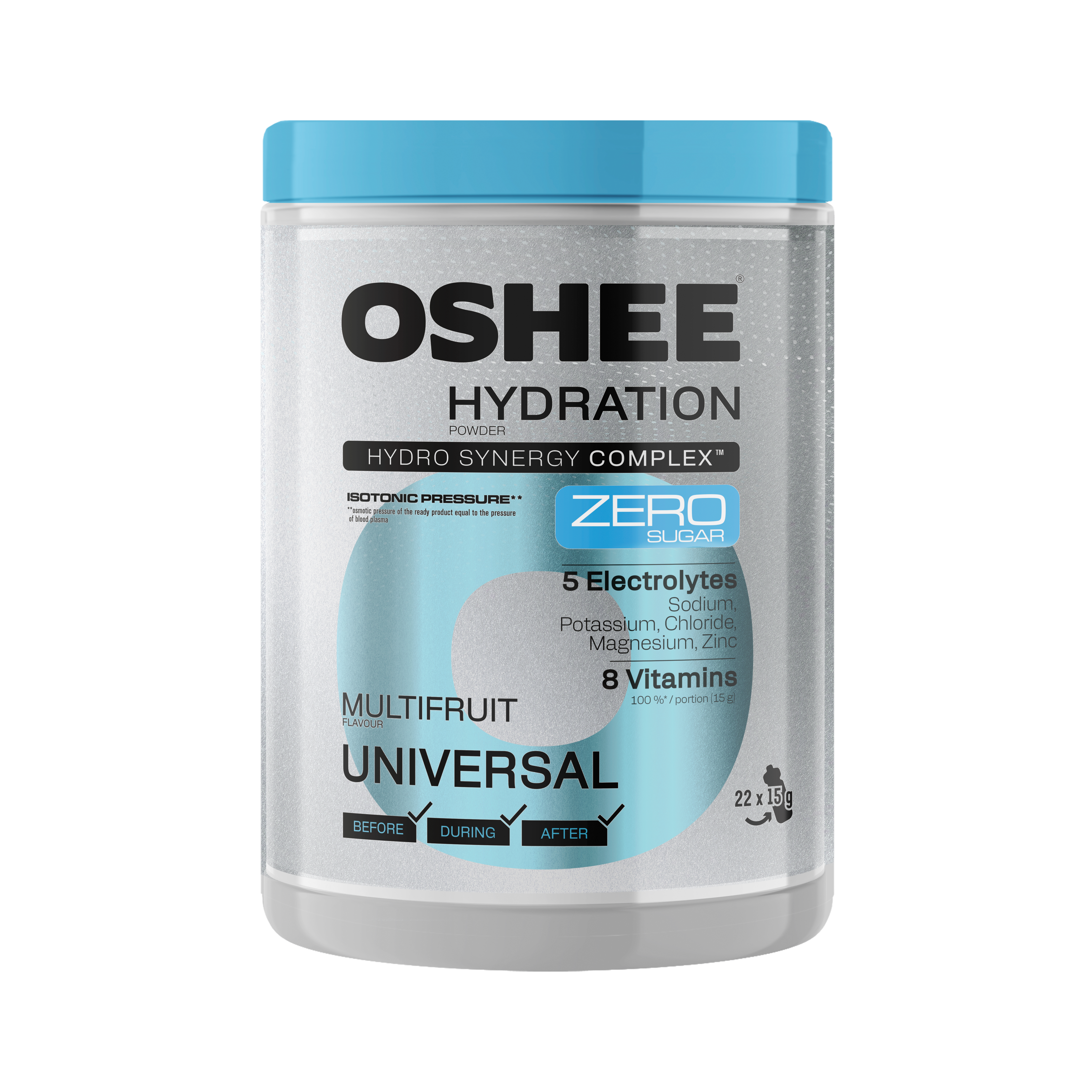 Oshee Hydration Powder Multifruit Zero Jar 330 G
