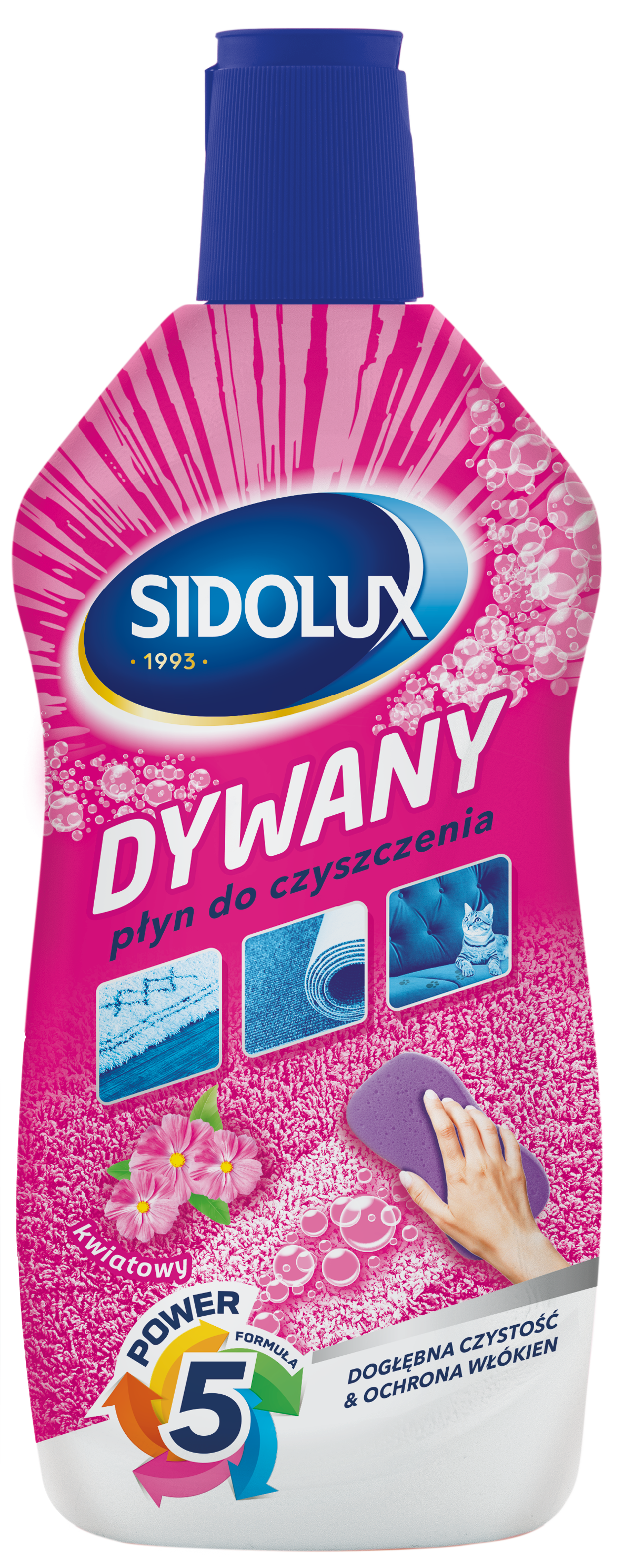 Sidolux Dywany Płyn Do Czyszczenia, Kwiatowy 500 Ml