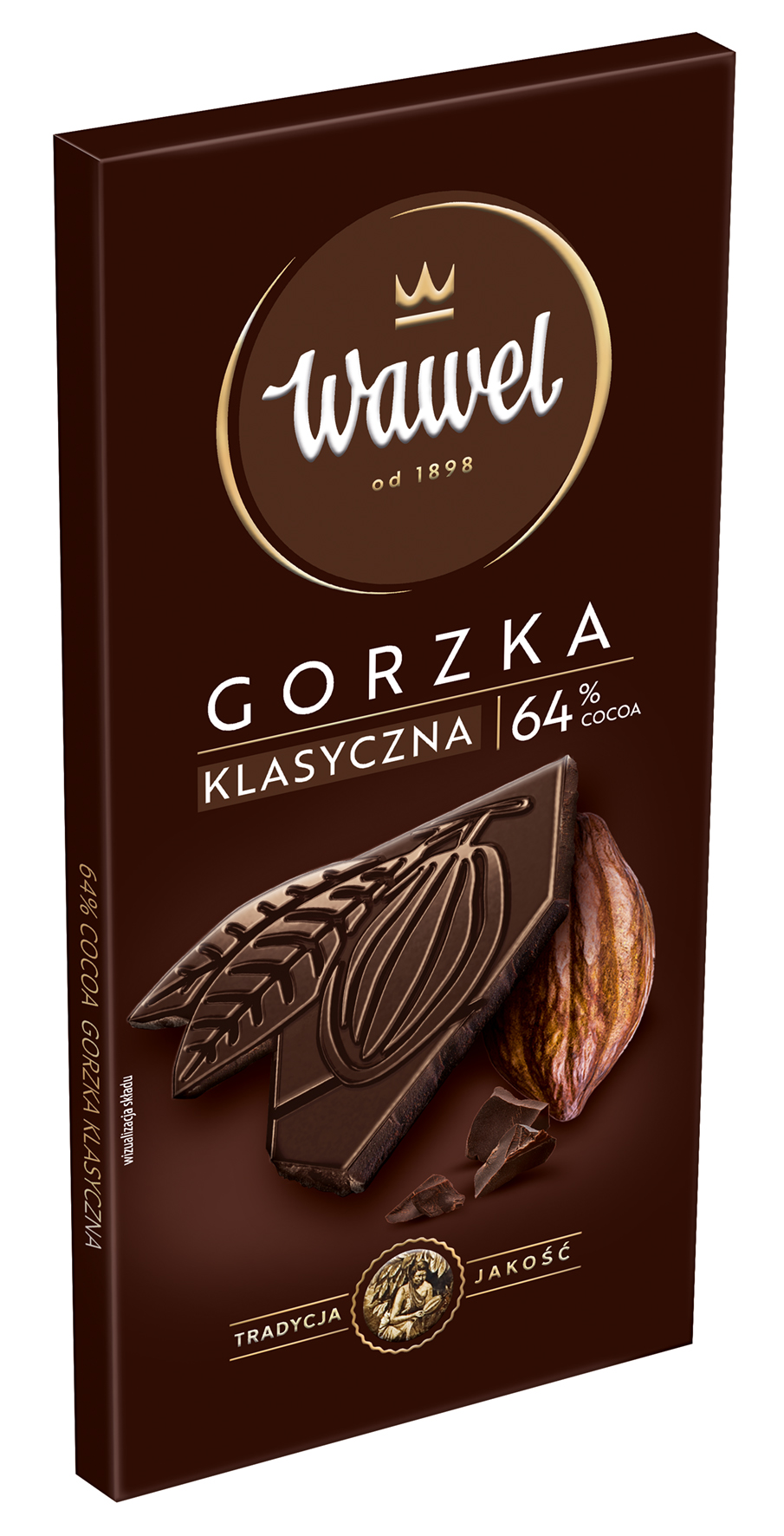 Wawel Czekolada Premium Gorzka 64% Cocoa 90G