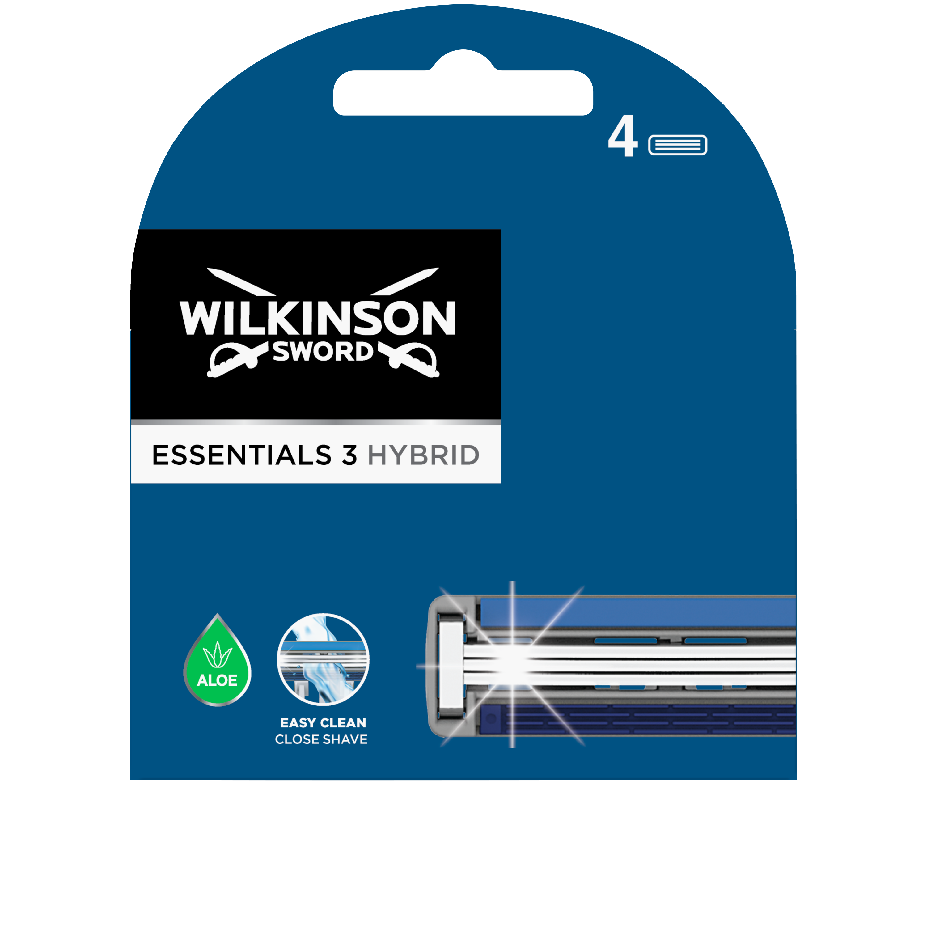 Wilkinson Sword Essentials 3 Hybrid Wkłady Do Maszynki 4 Szt.