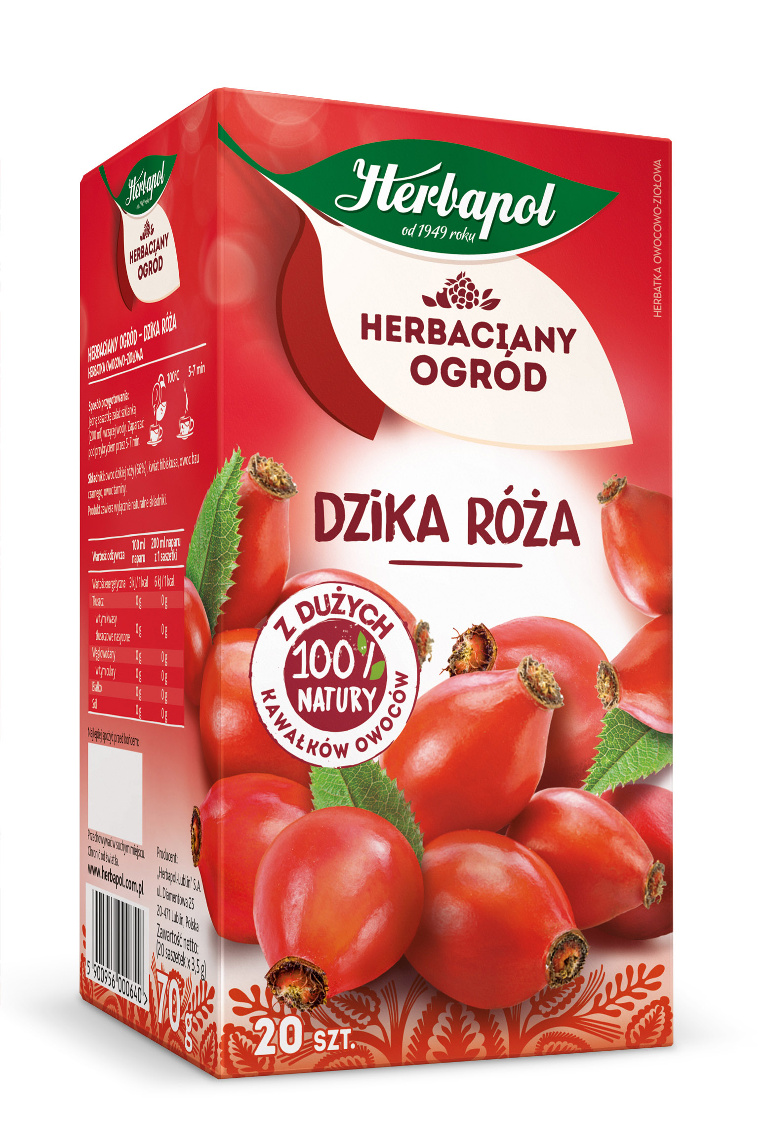 Herbaciany Ogród Herbatka Owocowa Dzika Róża 20Tb/70G