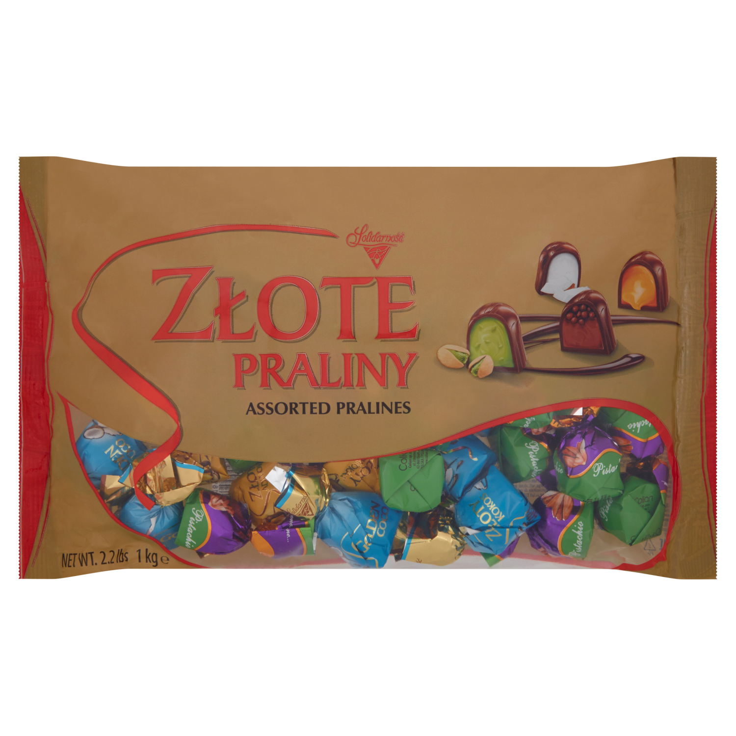 Solidarność Złote Praliny Czekoladki Z Kremami 1 Kg