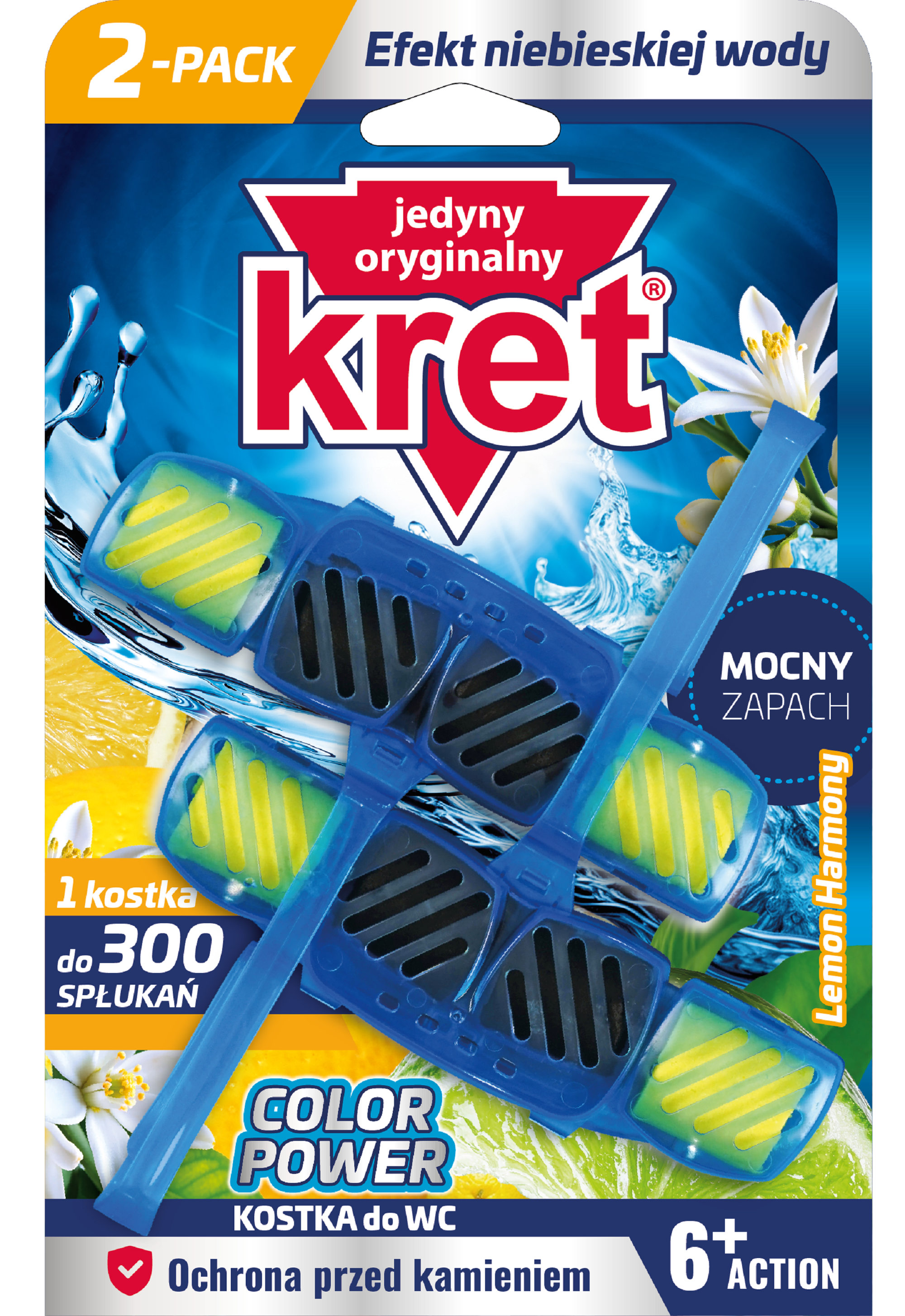 Kret Kostka Wc Color Power Lemon Harmony 2X40G